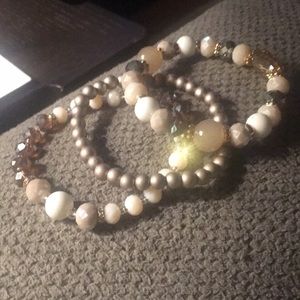 Women's set of 3 beaded bracelets